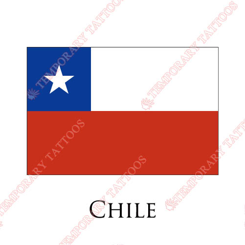 Chile flag Customize Temporary Tattoos Stickers NO.1847